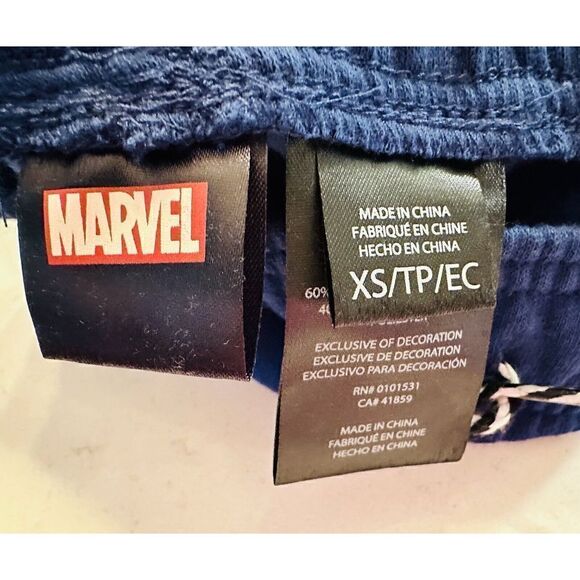 Marvel Team Mini Kids Boys Youth Size XS Jogger Pants Sweatpants NEW NWT Blue - Picture 8 of 11